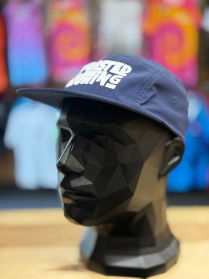 Twisted Running 5 Panel Camper Cap - Navy