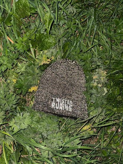 Twisted Reflective Beanie - Black