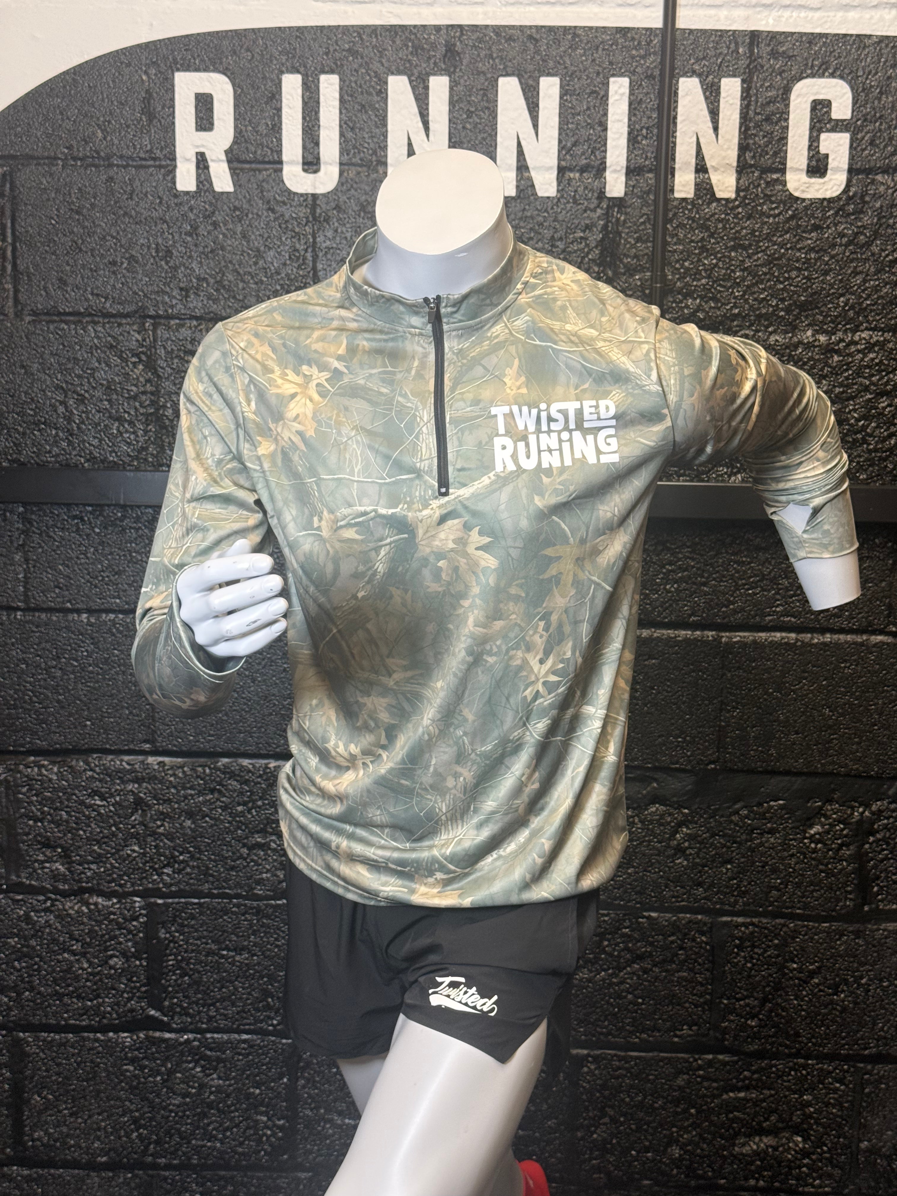 Oak Camo 1/4 Zip Technical Top