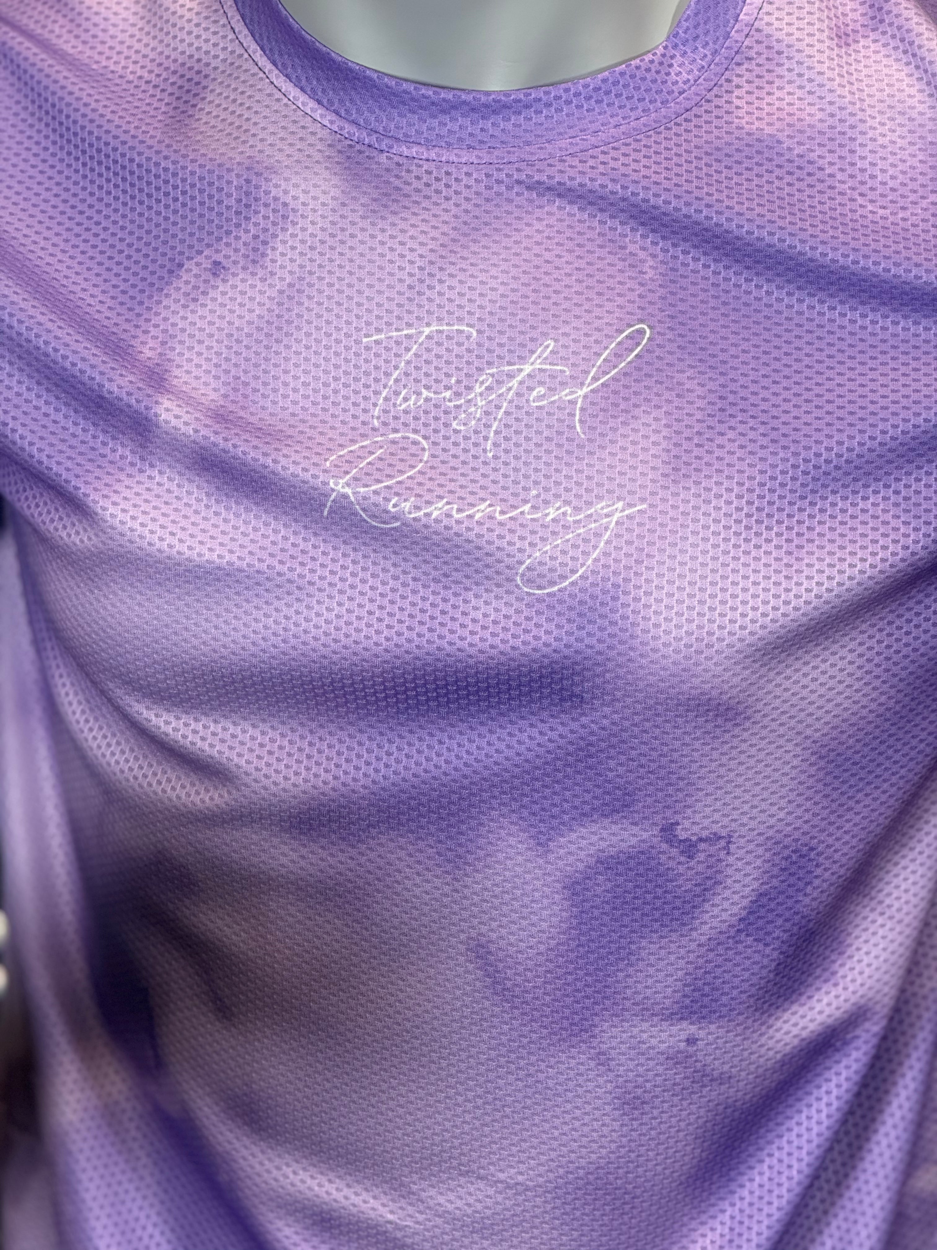 Cloudy Tie-Dye Short Sleeve Technical T-Shirt - Pale Purple