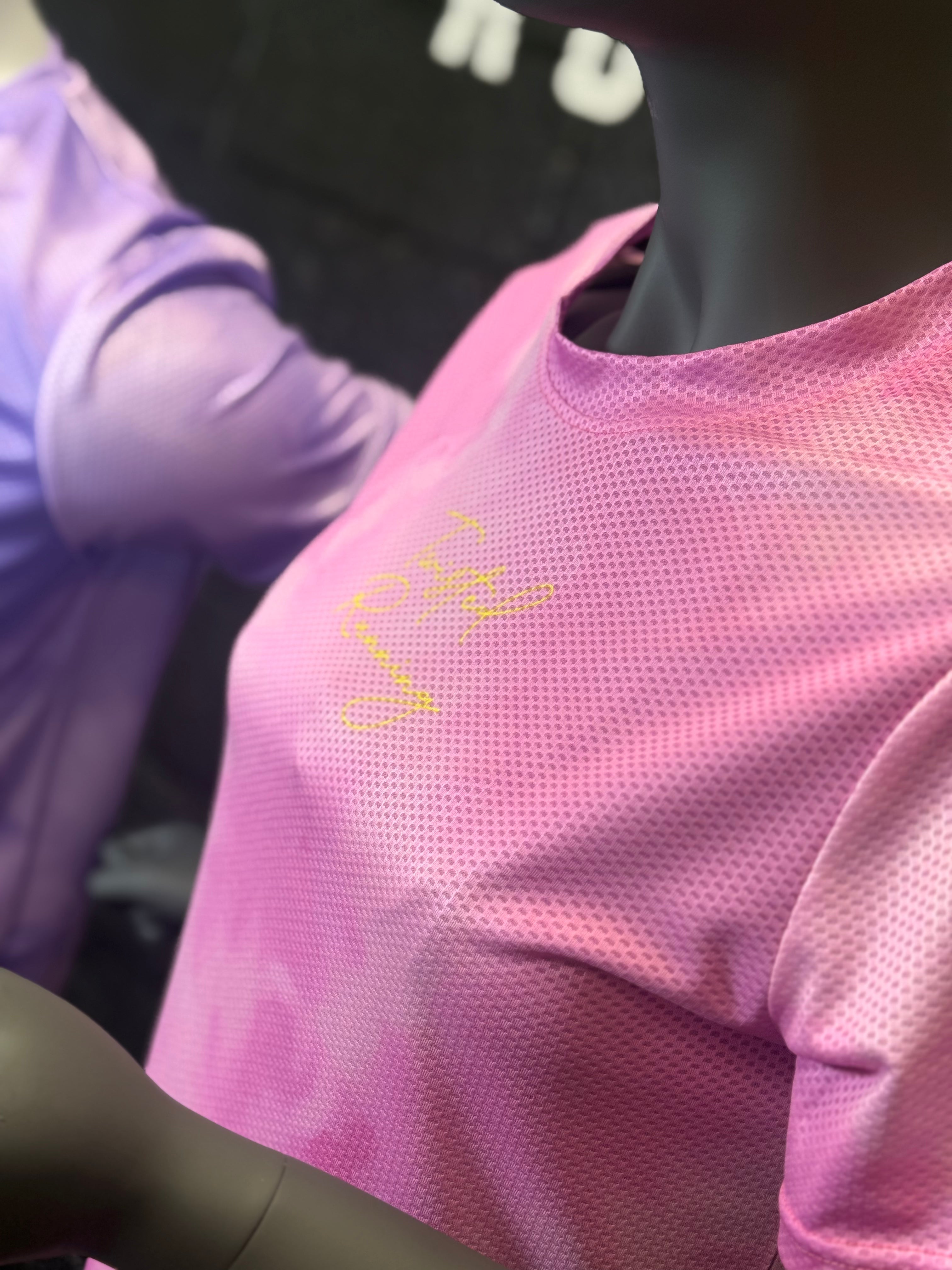 Cloudy Tie-Dye Short Sleeve Technical T-Shirt - Pink