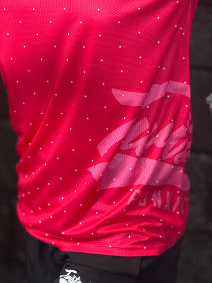 Hot Pink Polka Dot Short Sleeve Technical T-Shirt