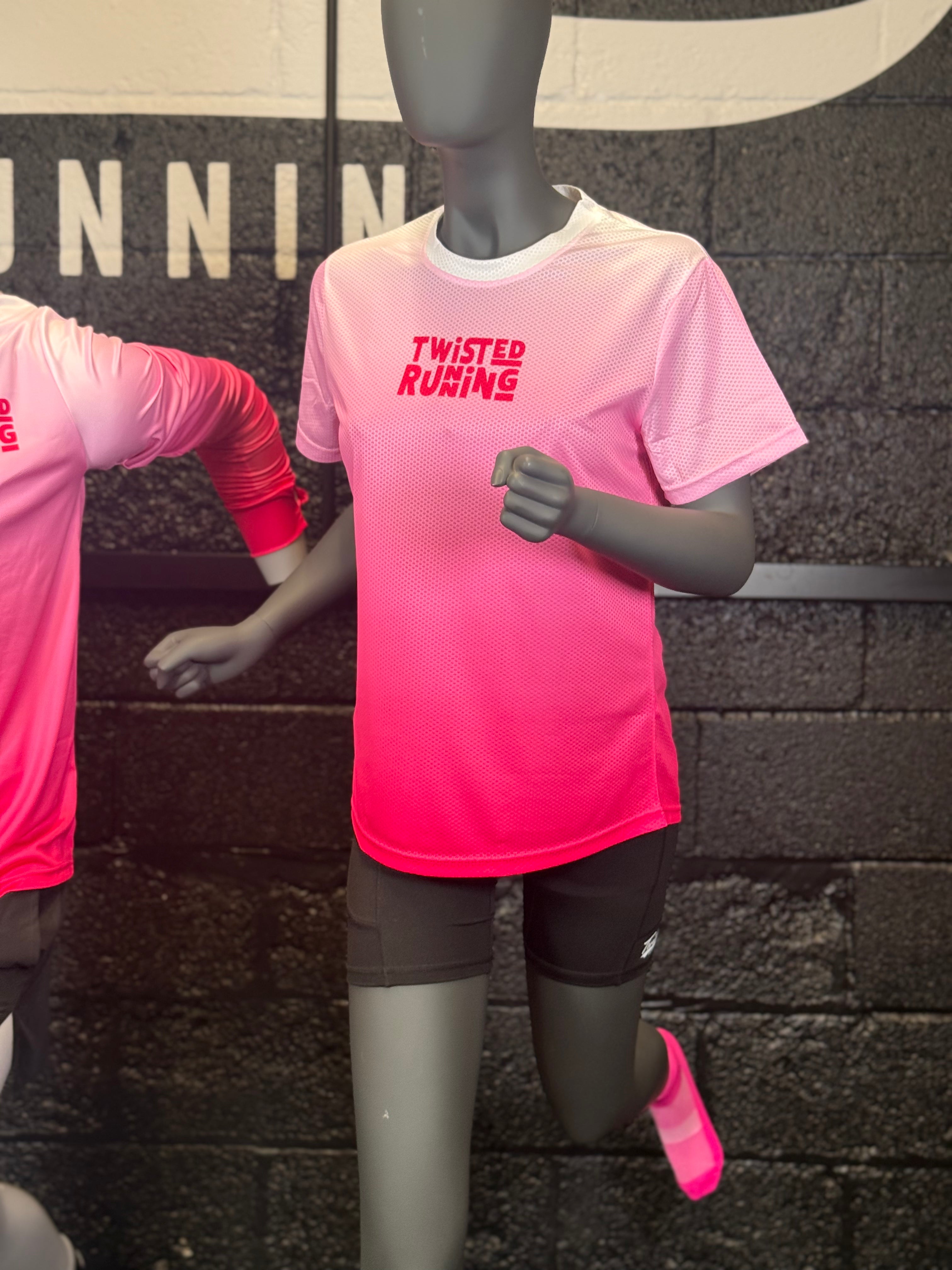 Pink Gradient Short Sleeve Technical T-Shirt