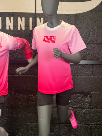 Pink Gradient Short Sleeve Technical T-Shirt