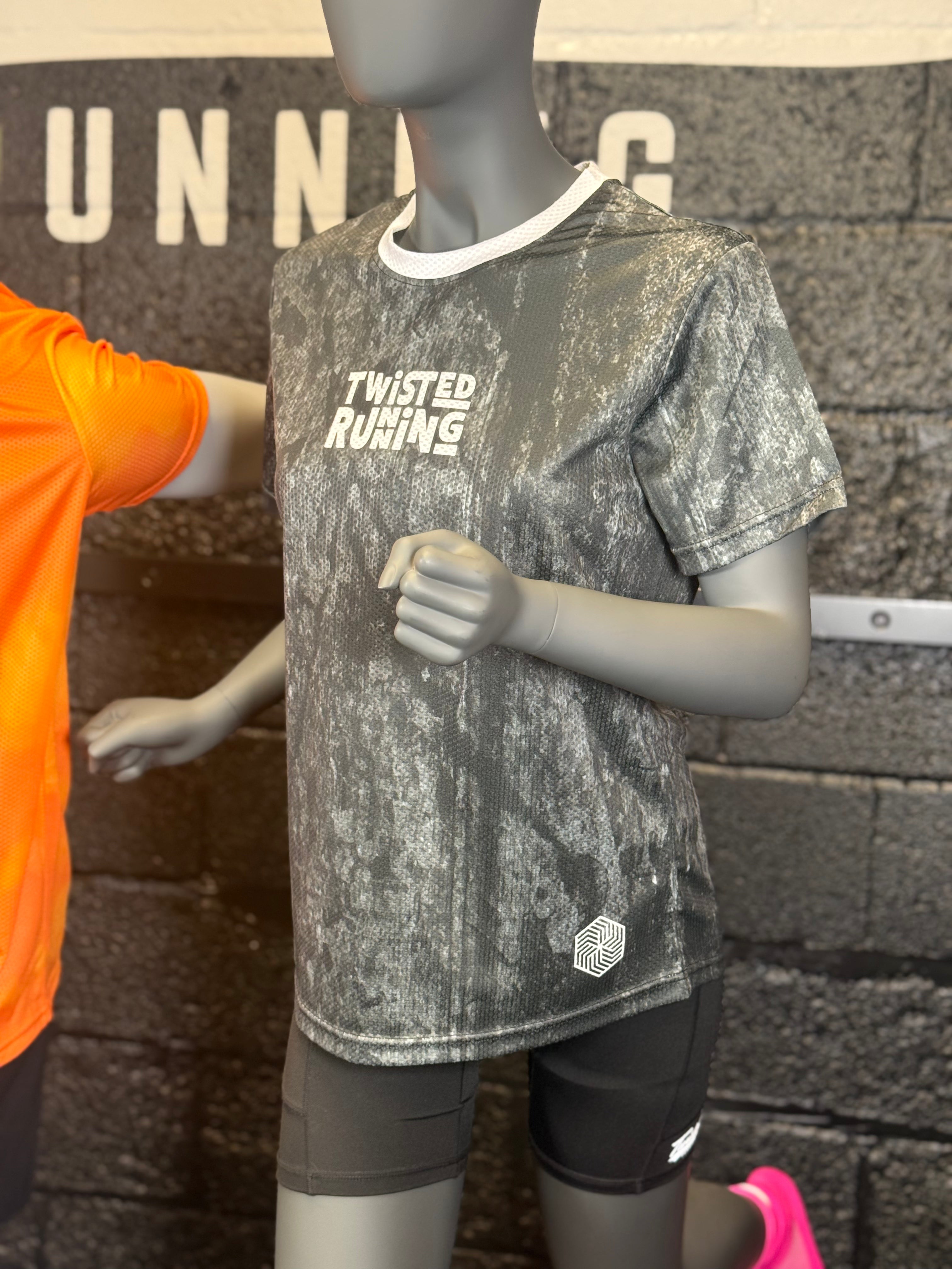 Black Concrete Short Sleeve Technical T-Shirt
