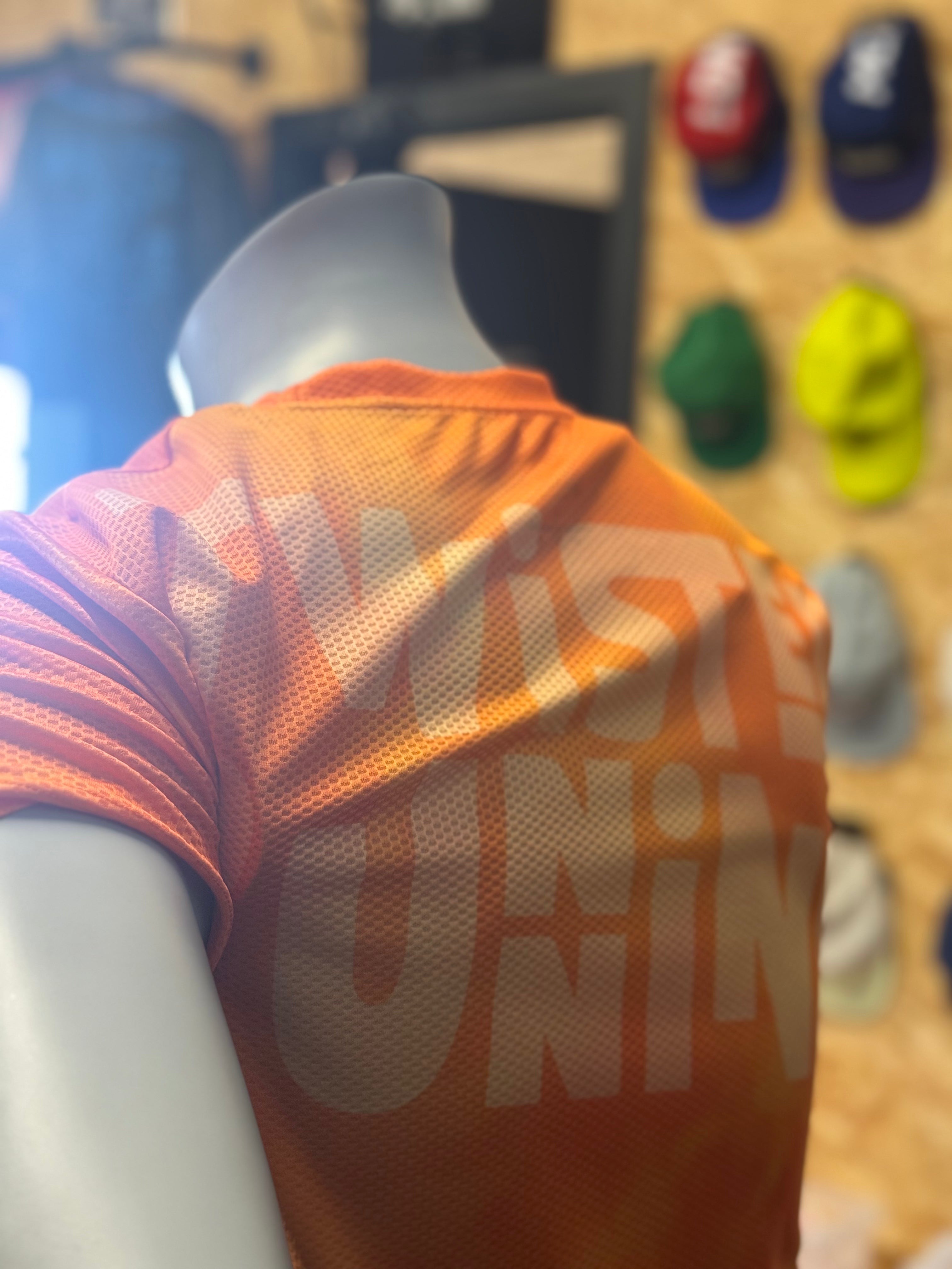 Cloudy Tie-Dye Short Sleeve Technical T-Shirt - Bright Orange