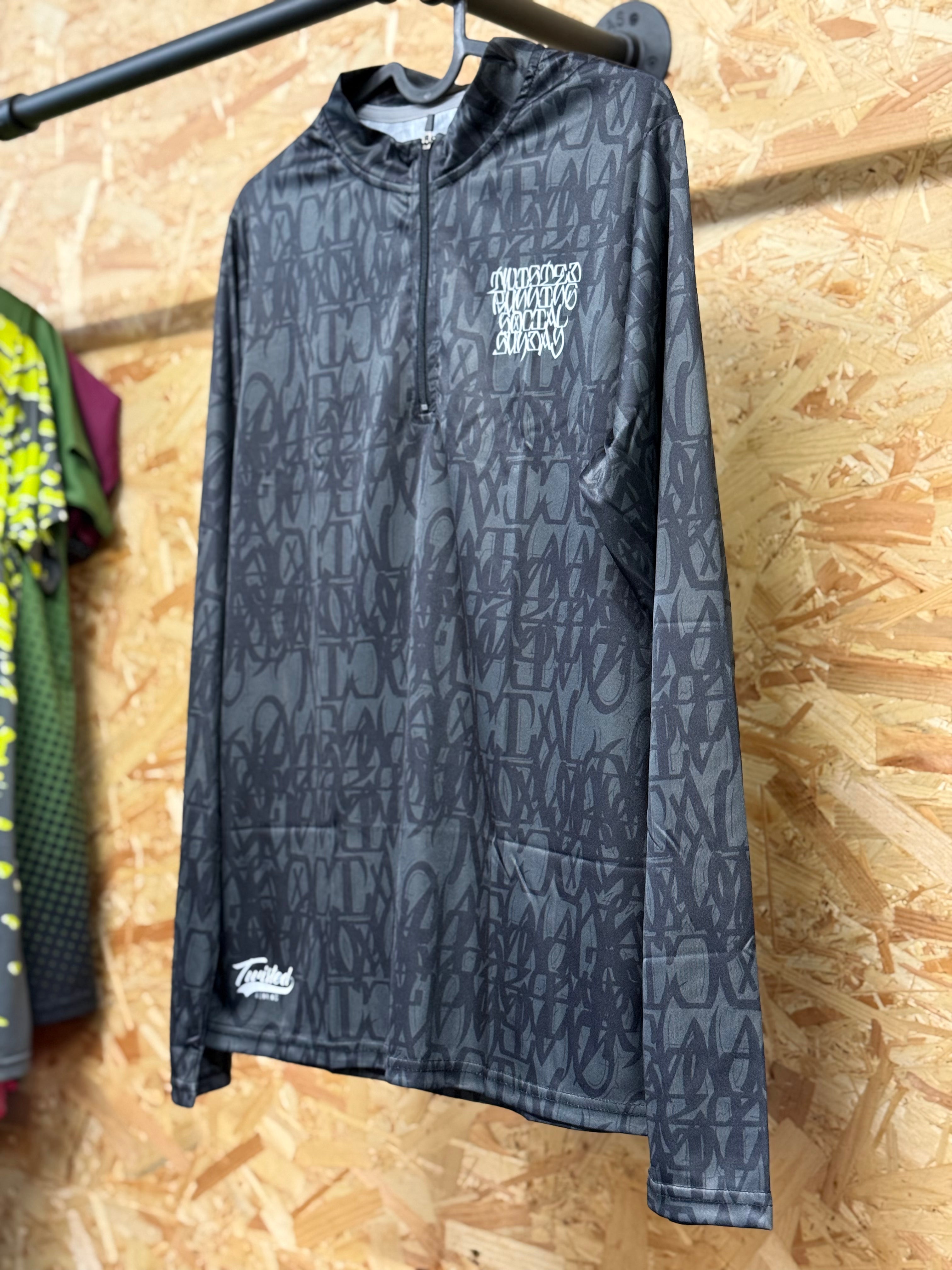 Social Sunday 1/4 Zip - Black/Charcoal