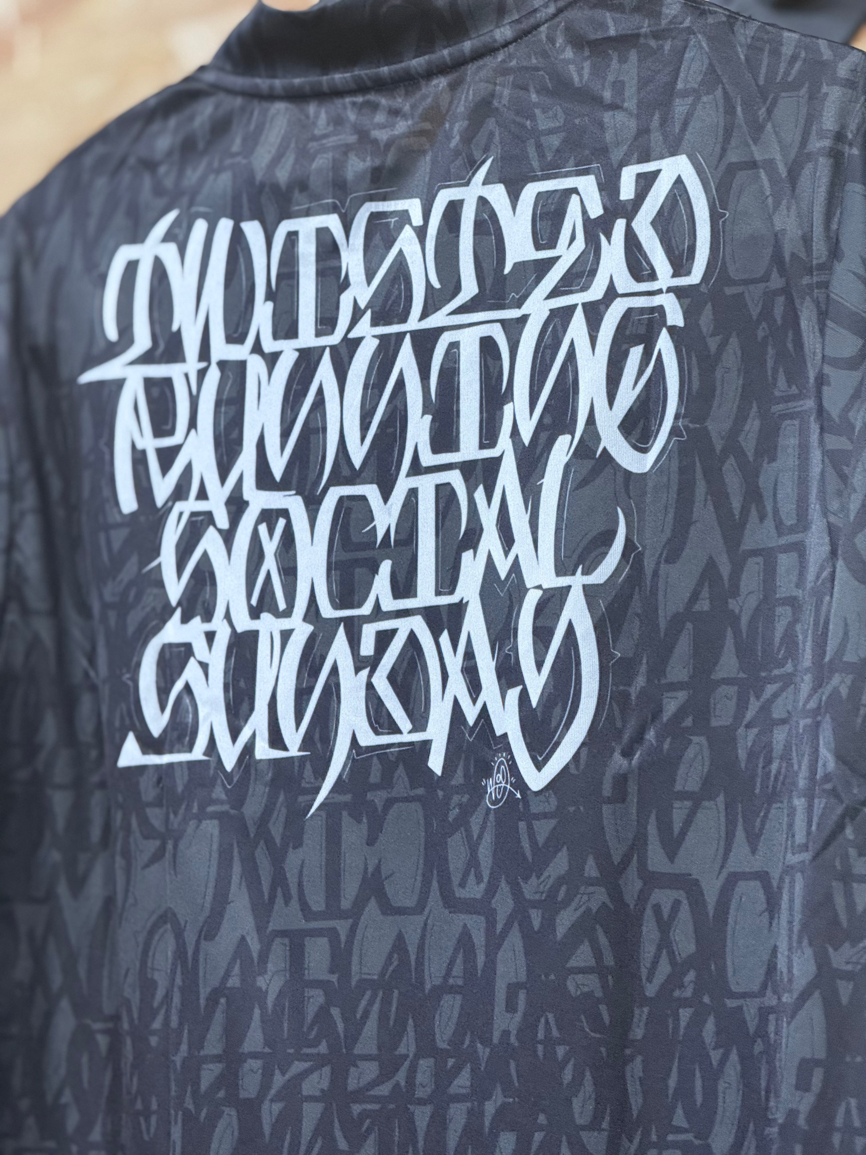 Social Sunday 1/4 Zip - Black/Charcoal
