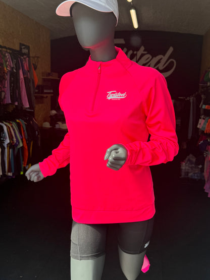 Fluro Pink 1/4 zip
