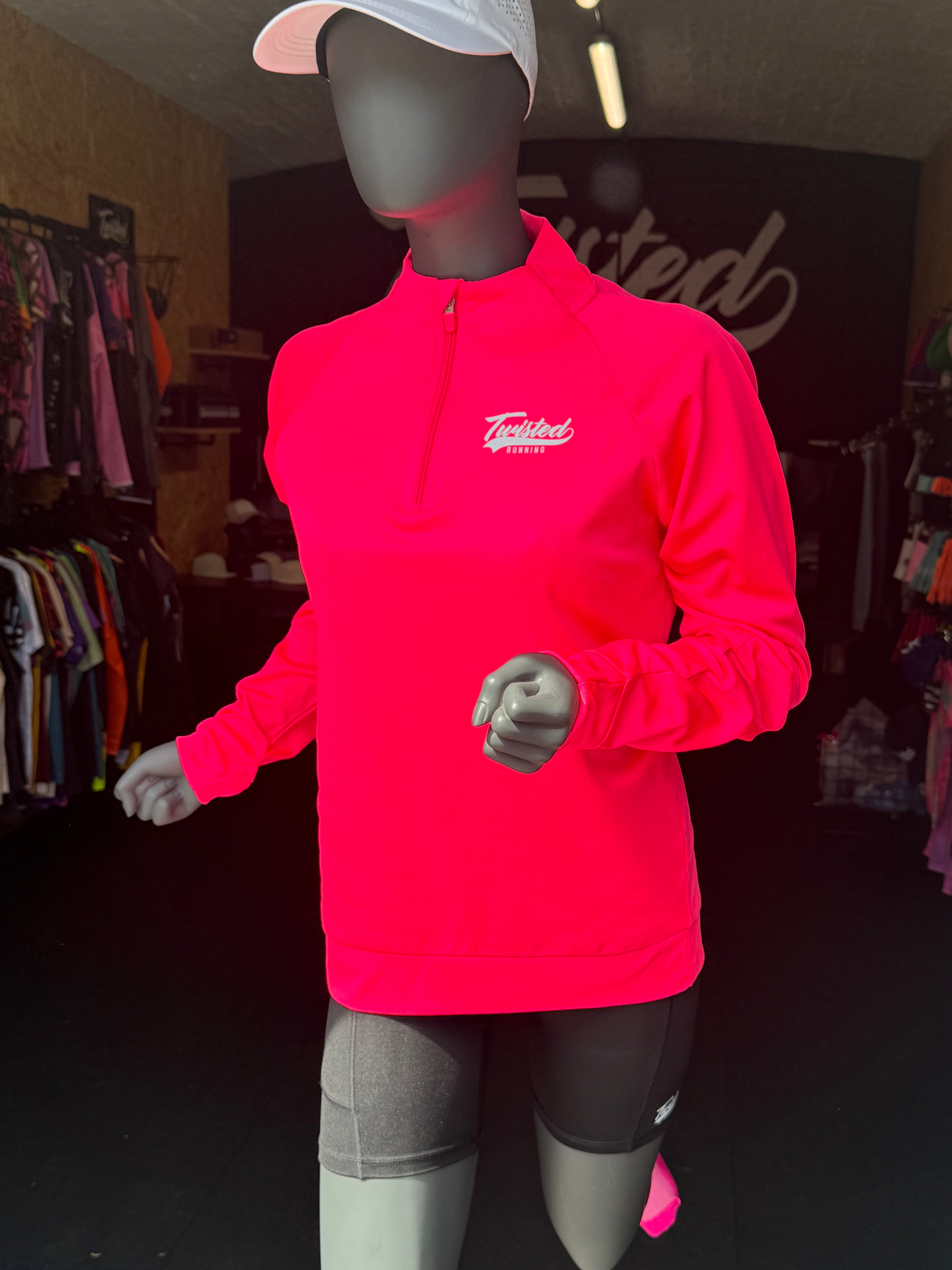 Fluro Pink 1/4 zip