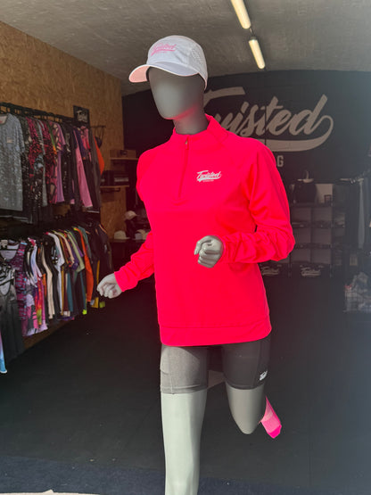 Fluro Pink 1/4 zip