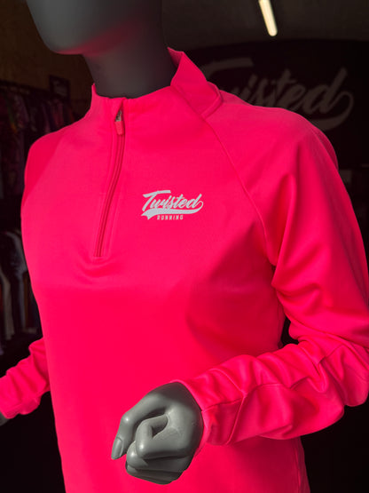 Fluro Pink 1/4 zip