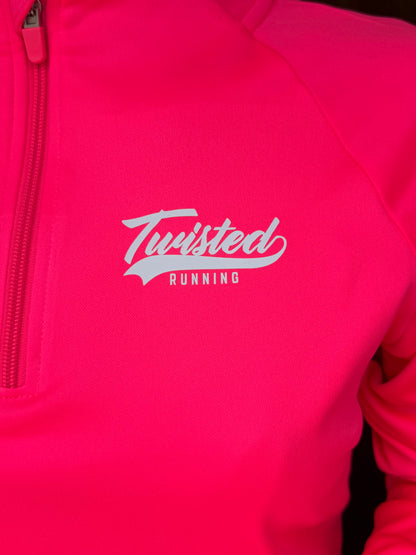Fluro Pink 1/4 zip