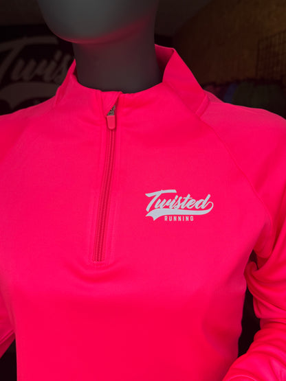 Fluro Pink 1/4 zip