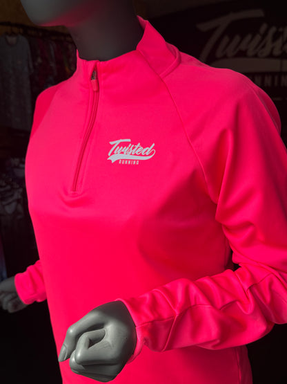 Fluro Pink 1/4 zip