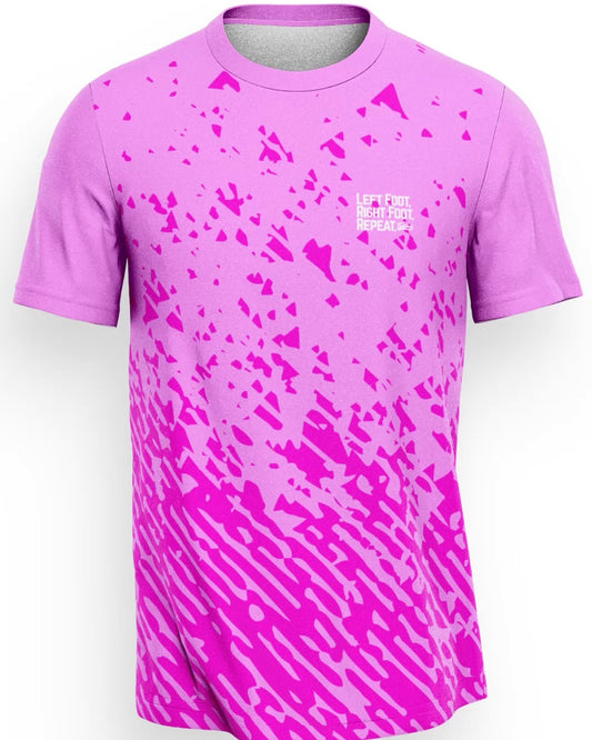 Trails Performance T-Shirt -Baby Pink/Hot Pink