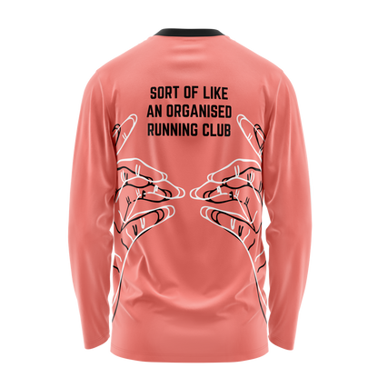 Run The Joules Long Sleeve Tee - Salmon/Black