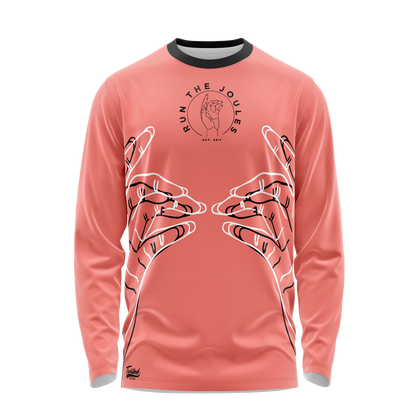 Run The Joules Long Sleeve Tee - Salmon/Black