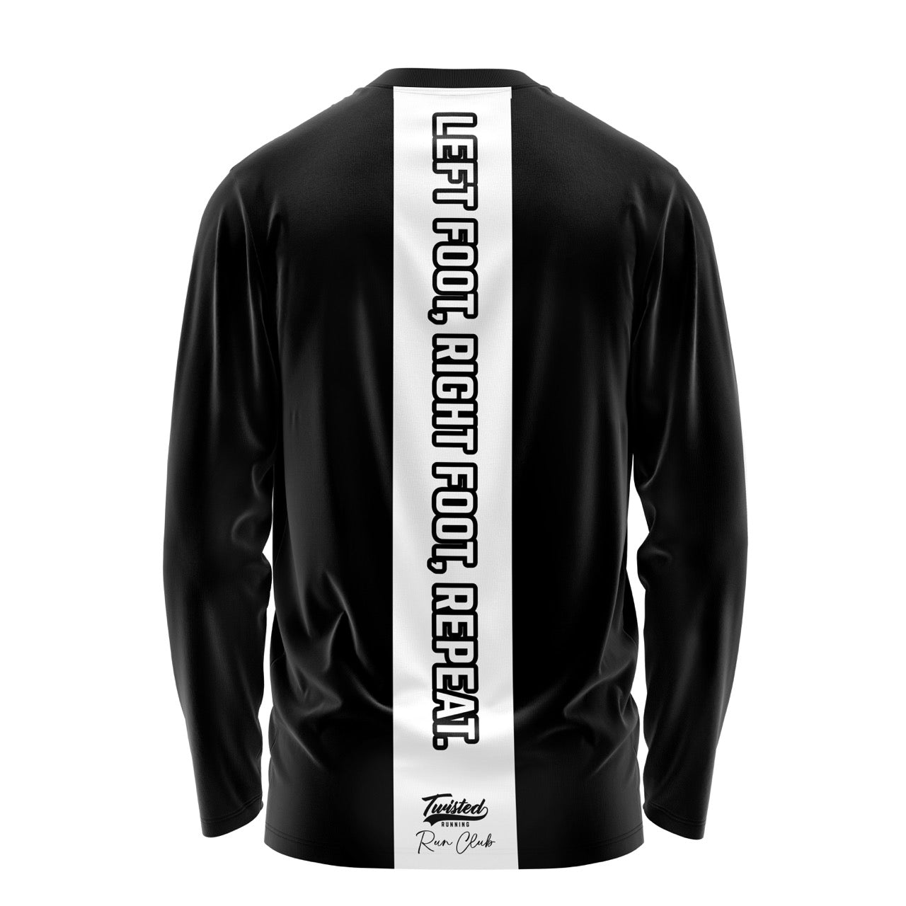 Twisted Run Club Long Sleeve Tee - Black/White