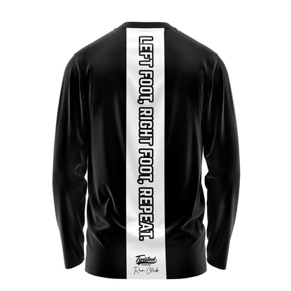 Twisted Run Club Long Sleeve Tee - Black/White