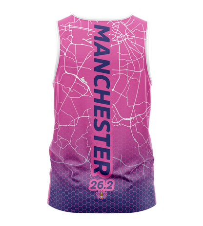 Pink/Navy Manchester 26.2 Race/Finisher Tank – A Marathon Worthy Tribute (Pre-Order) Please Read Description