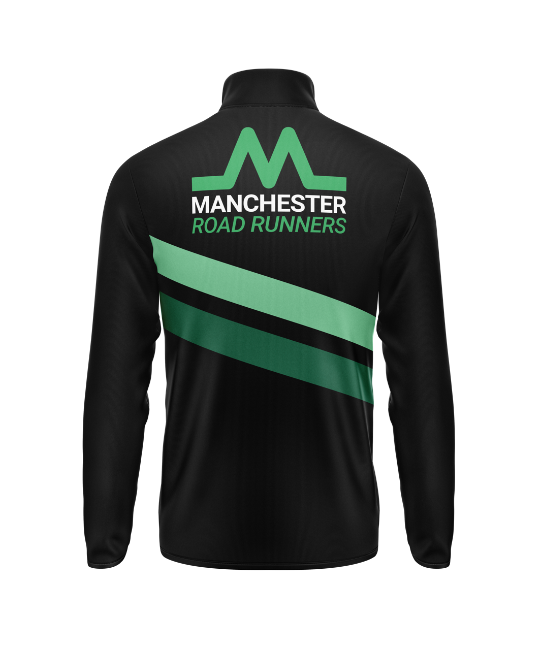 Manchester Road Runners 1/4 Zip - Black/Green