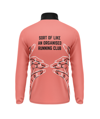 Run The Joules 1/4 Zip - Salmon/Black