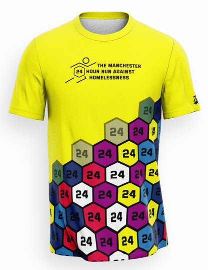 Technical Running Tee – The 24-Hour Run Against Homelessness (Manchester) (Yellow)