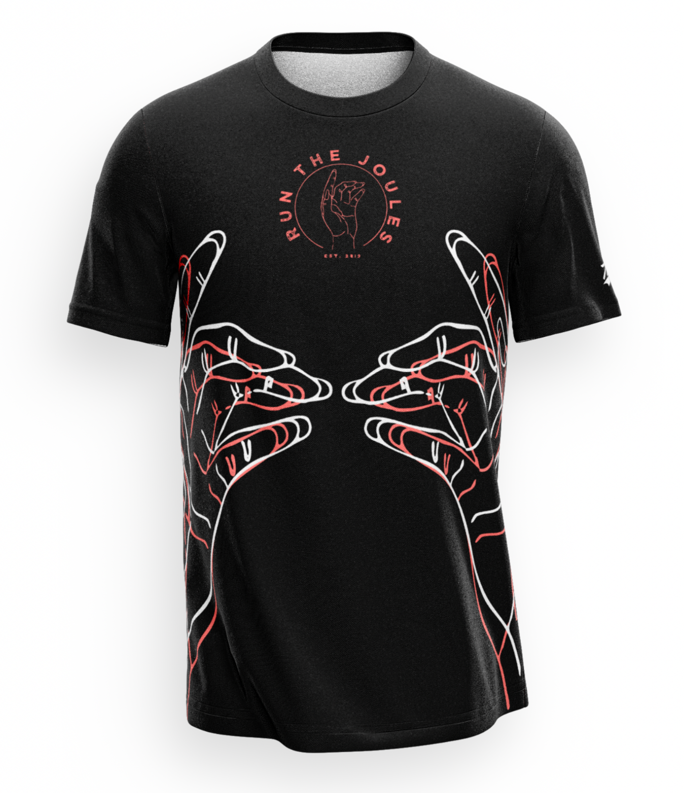 Run The Joules T-Shirt - Black/Salmon