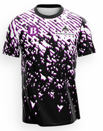 Brooklands Run Club T-Shirt - Black/White/Purple