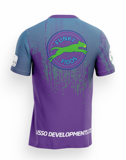 Funky Fidos T-Shirt - Purple/Green