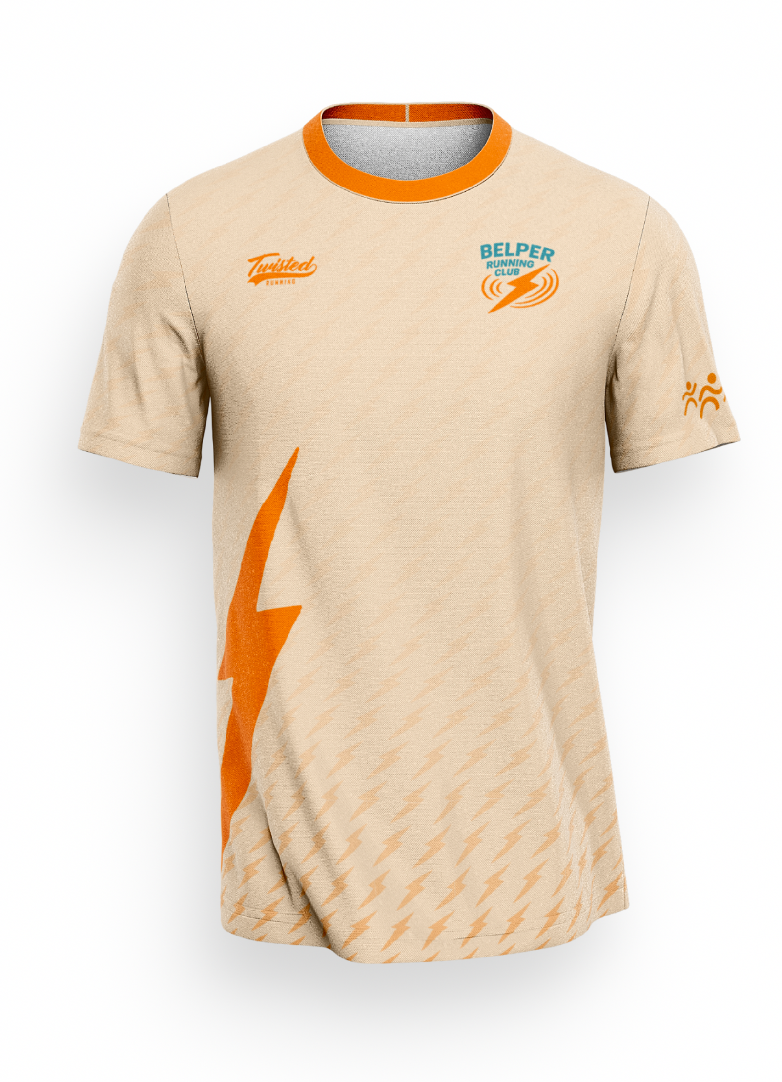 Belper Running Club T-Shirt - Vanilla/Orange