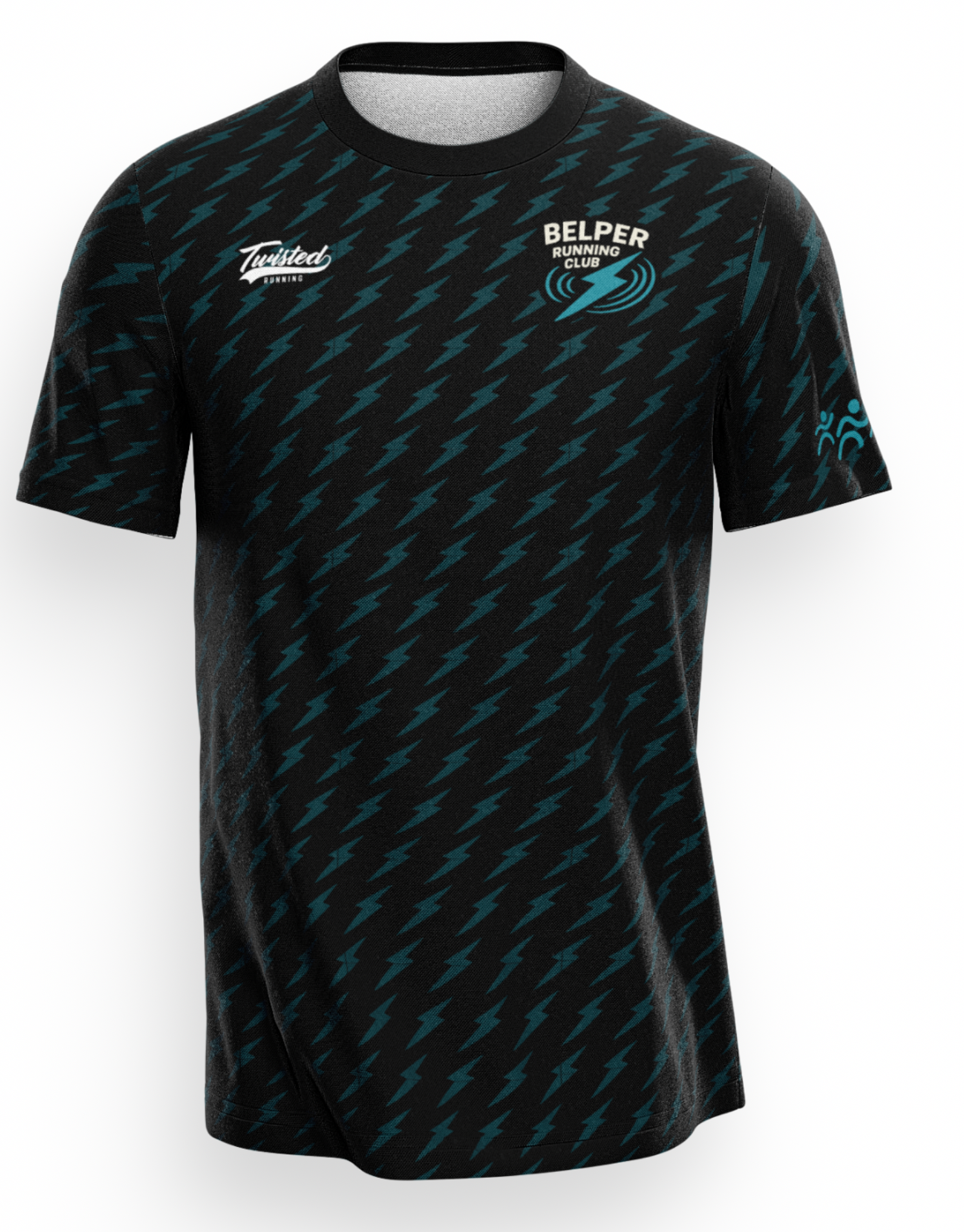 Belper Running Club T-Shirt - Black/Teal