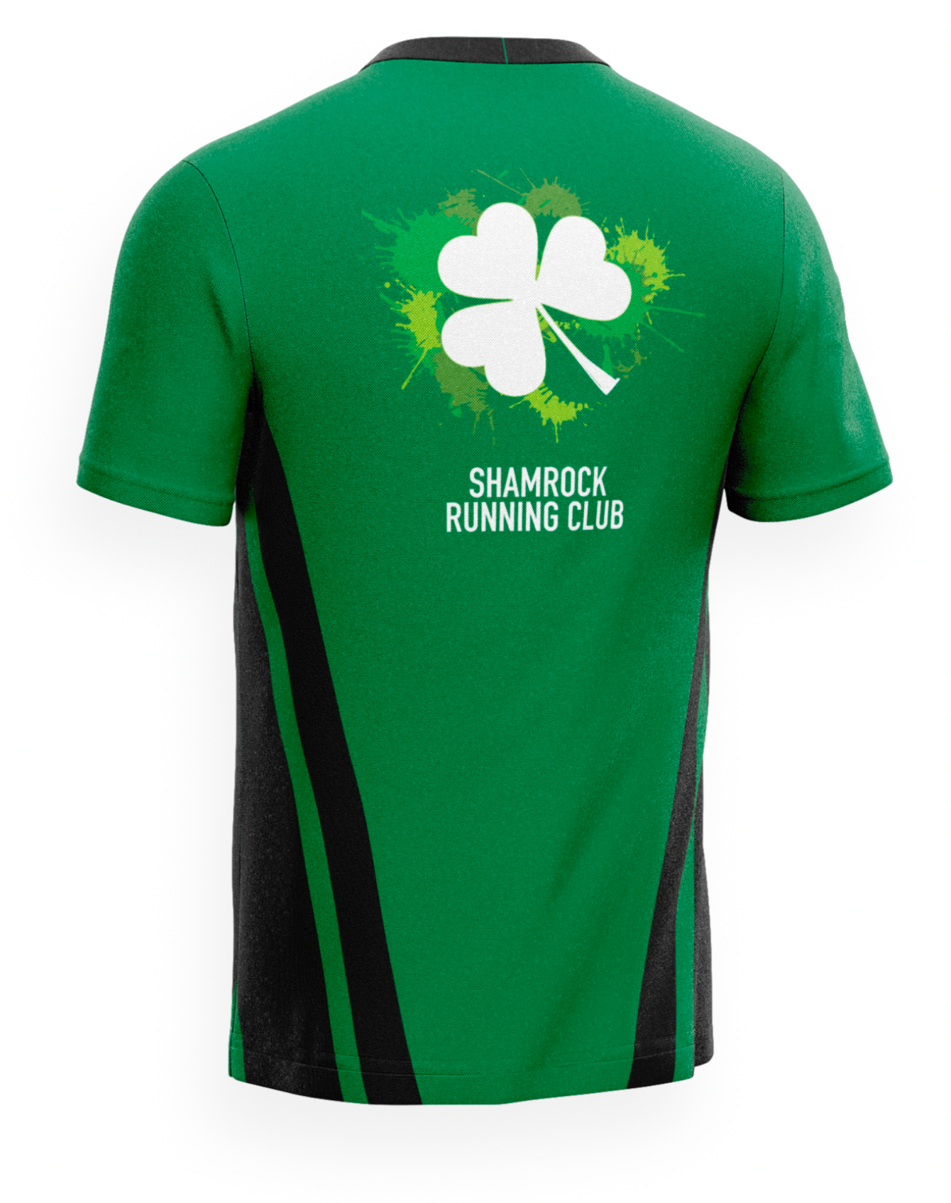 Shamrock Running Club V-Neck T-Shirt - Green/Black