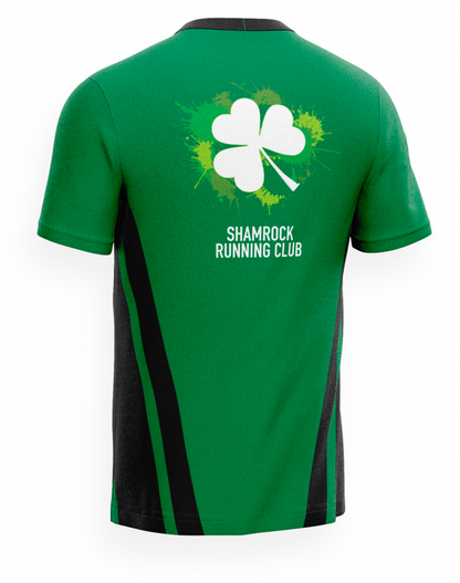Shamrock Running Club V-Neck T-Shirt - Green/Black