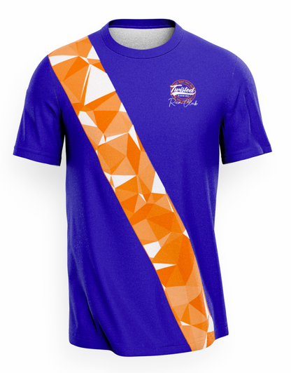 Twisted Run Club T-Shirt - Blue/Orange