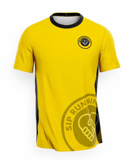 SIP Running Club T-Shirt - Yellow/Black