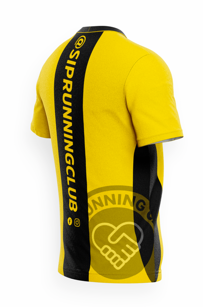 SIP Running Club T-Shirt - Yellow/Black