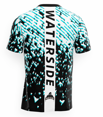 Rob McRunning - Waterside Short Sleeve Tee - Black/White/Aqua