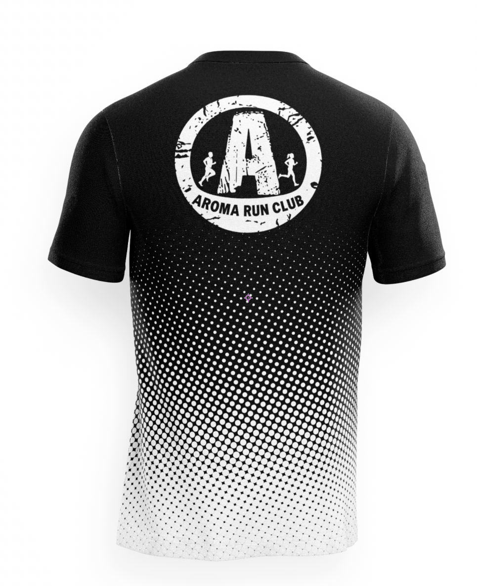 Aroma Run Club T-Shirt - Black/White