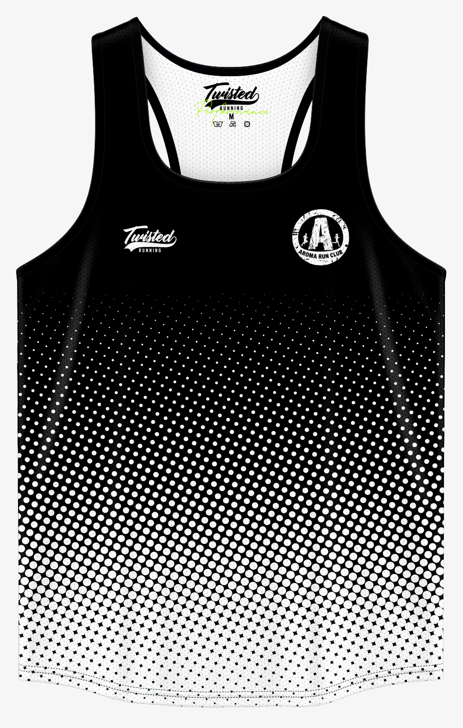 Aroma Run Club Vest - Black/White