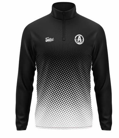 Aroma Run Club 1/4 Zip - Black/White