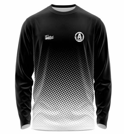 Aroma Run Club Long Sleeve Tee - Black/White