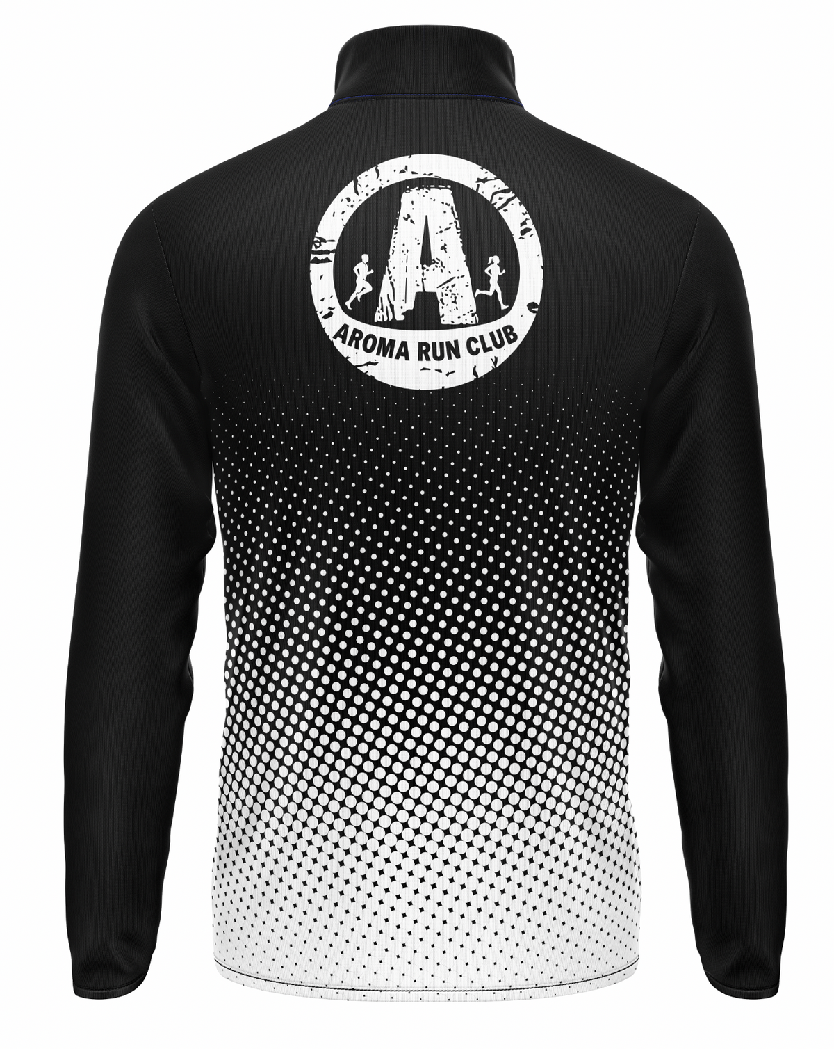 Aroma Run Club 1/4 Zip - Black/White