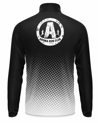 Aroma Run Club 1/4 Zip - Black/White