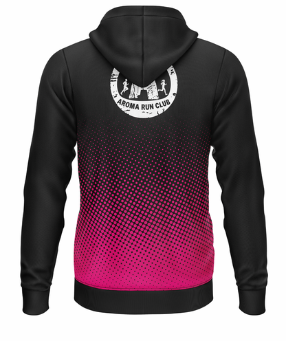 Aroma Run Club Hoodie (Polyester) - Black/Pink