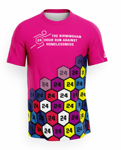 Technical Running Tee – The 24-Hour Run Against Homelessness - Pink