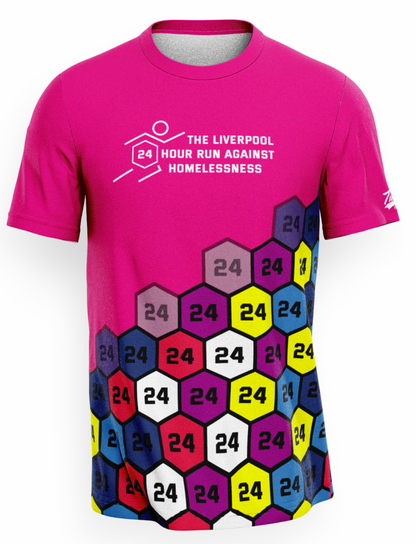 Technical Running Tee – The 24-Hour Run Against Homelessness - Pink