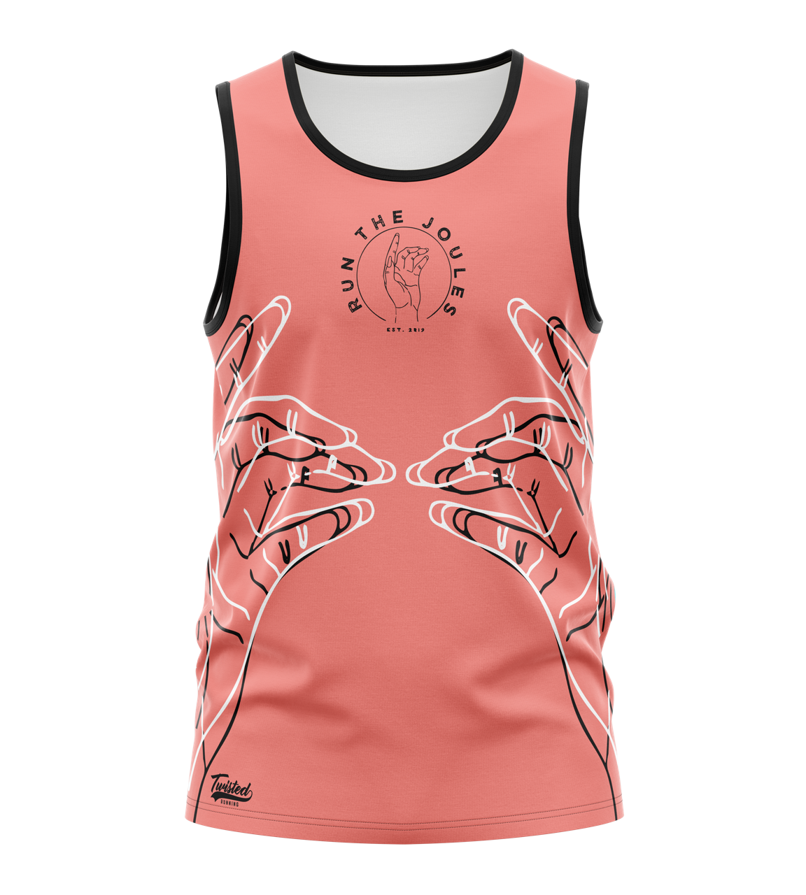 Run The Joules Tank - Salmon/Black