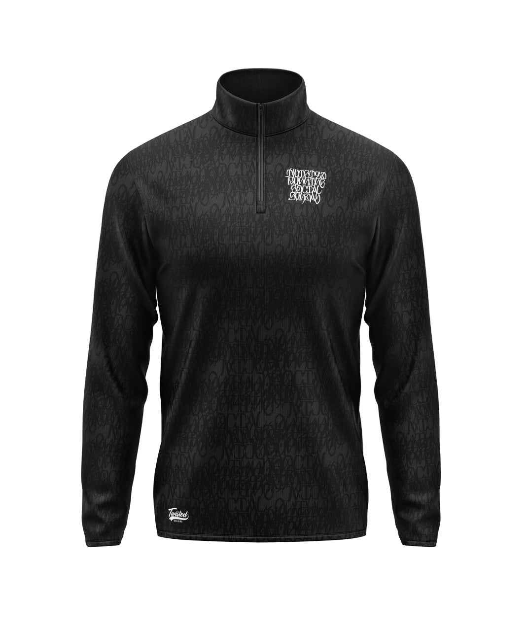 Social Sunday 1/4 Zip - Black/Charcoal